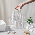 Water Ripple Plastic Shower Caddy Basket With Handle,